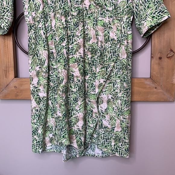 Cabi Leaf Print Midi Wrap Dress - Picture 6 of 9